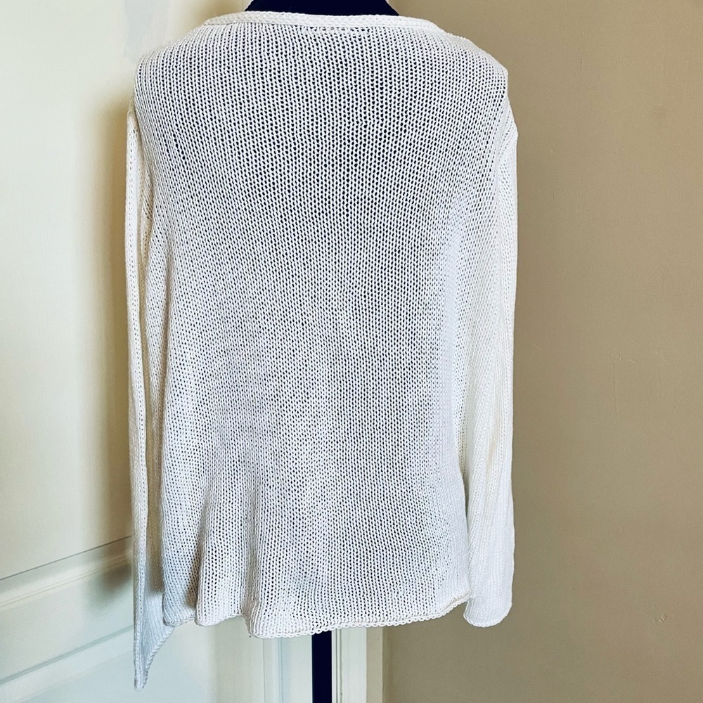 Wooden Ships Open Knit Lips Sweater White Red Size Small/Medium Artsy Punk Retro - Picture 4 of 8
